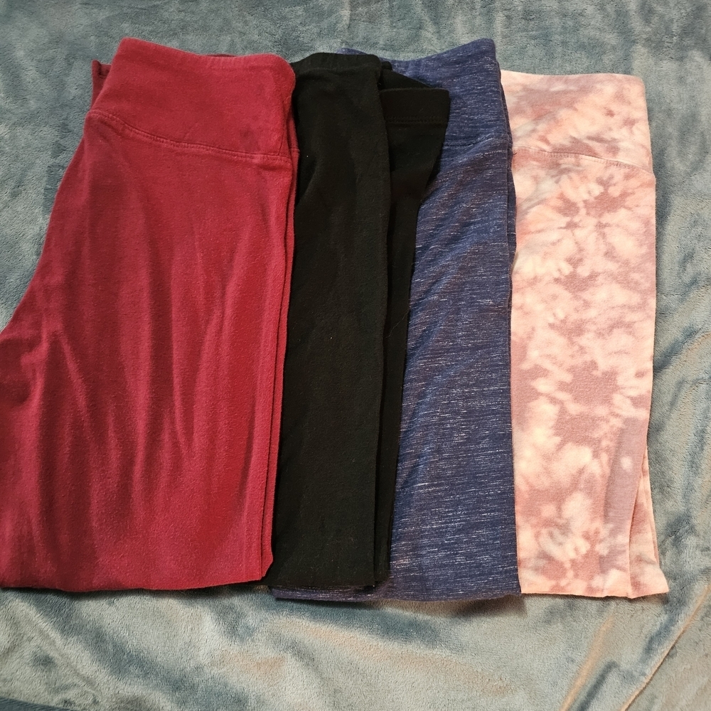 SO Burgundy Hi-Rise Leggings Sold As Set Of 4 Girls Size 10/12
